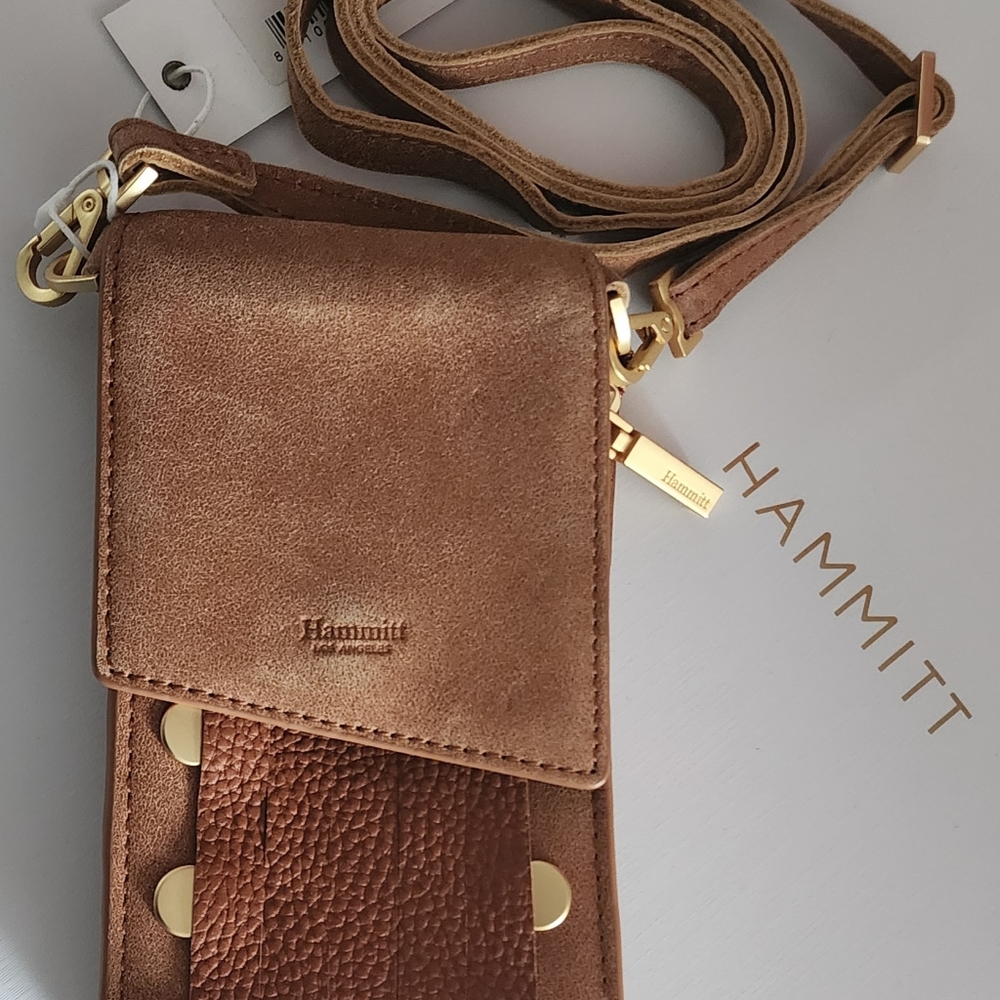 Hammitt 310 Crossbody Saddle Leather Fringe Phone Case Purse